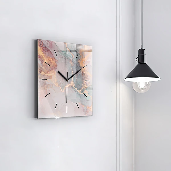 Wanduhr quadratisch mit motiv Marmor Textur