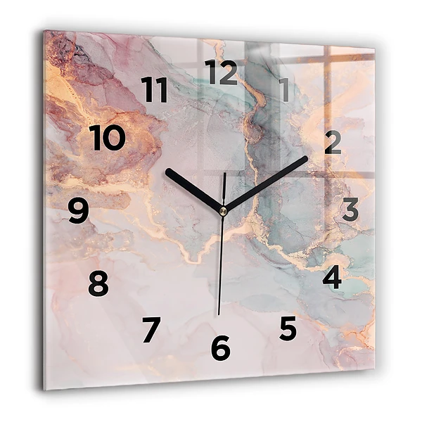 Wanduhr quadratisch mit motiv Marmor Textur