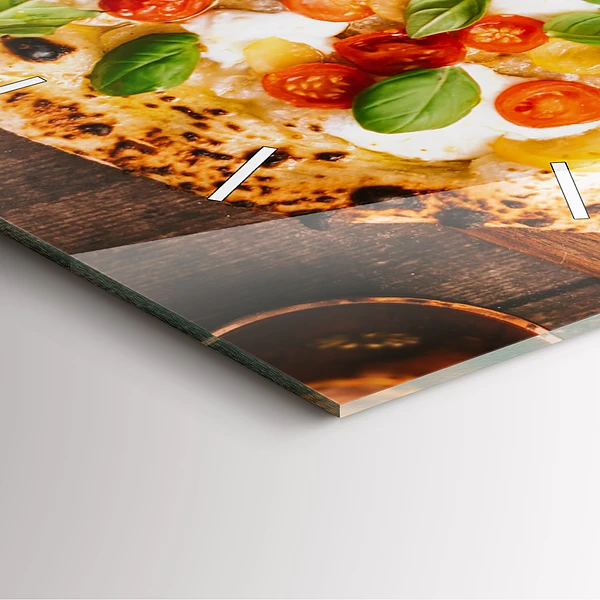 Wanduhr modern quadratisch Italienische Pizza