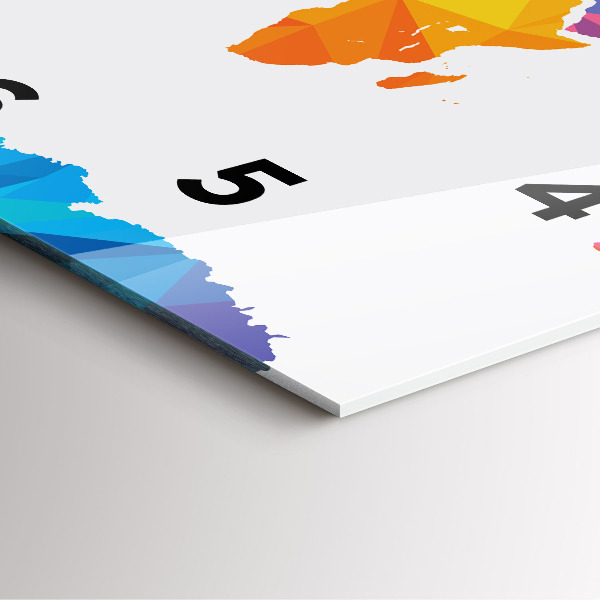 Wanduhr quadratisch Abstrakte Weltkarte