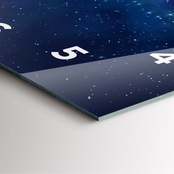 Wanduhr quadratisch Dunkler Sternenhimmel