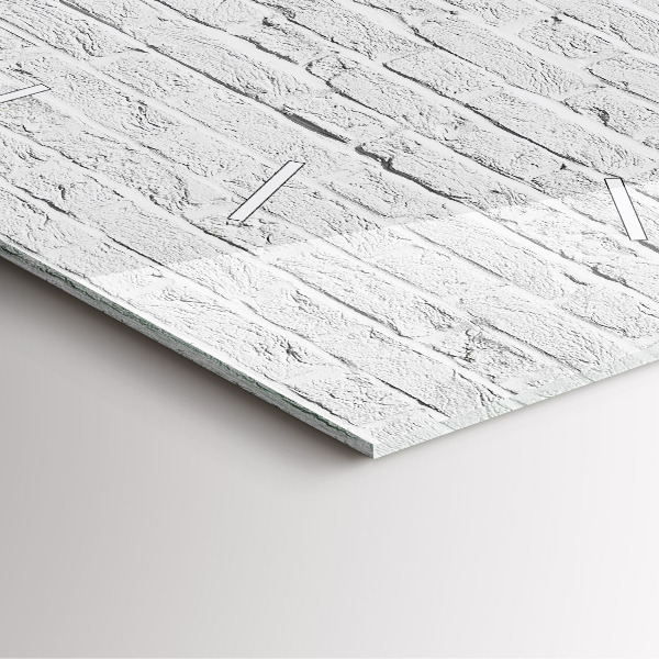 Wanduhr quadratisch Backsteinmauer