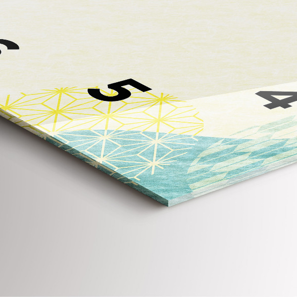 Wanduhr modern quadratisch Gemusterter Rahmen