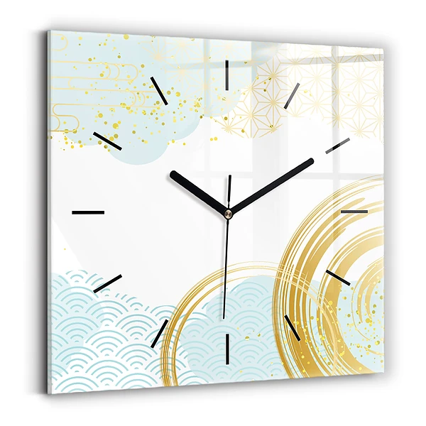 Wanduhr quadratisch Dekoratives Muster