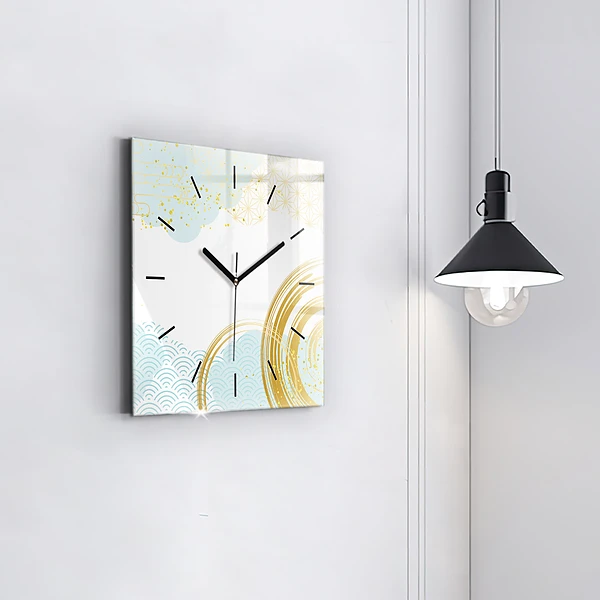 Wanduhr quadratisch Dekoratives Muster