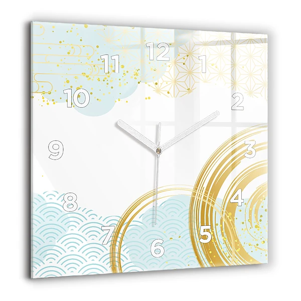 Wanduhr quadratisch Dekoratives Muster