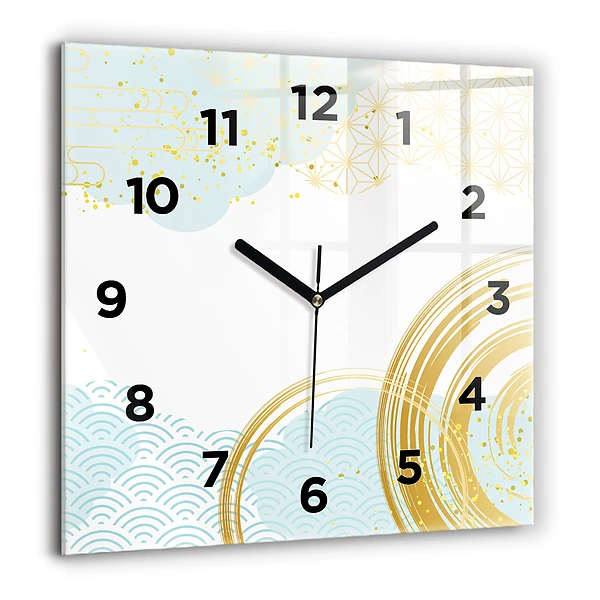 Wanduhr quadratisch Dekoratives Muster