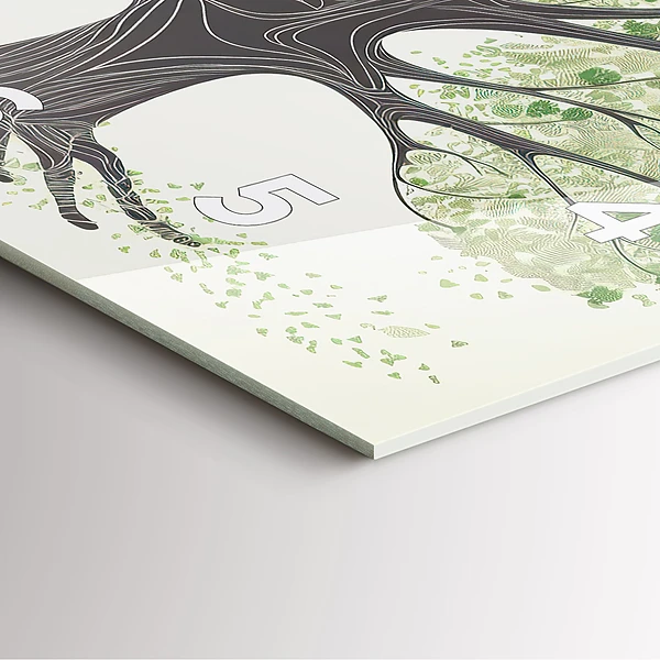 Wanduhr quadratisch mit motiv Großer Baum Natur