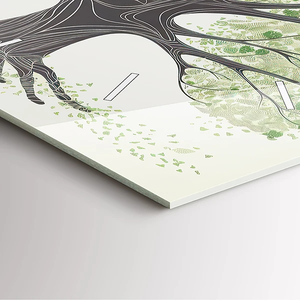 Wanduhr quadratisch mit motiv Großer Baum Natur