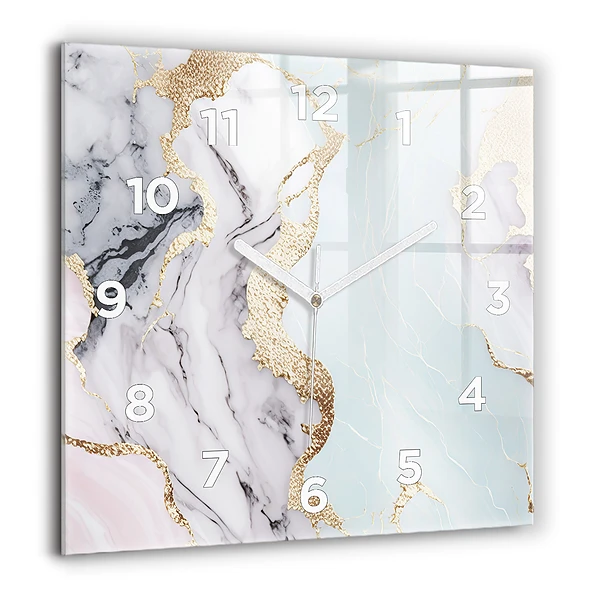Wanduhr quadratisch mit motiv Marmor
