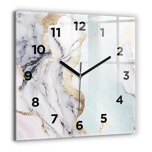 Wanduhr quadratisch mit motiv Marmor