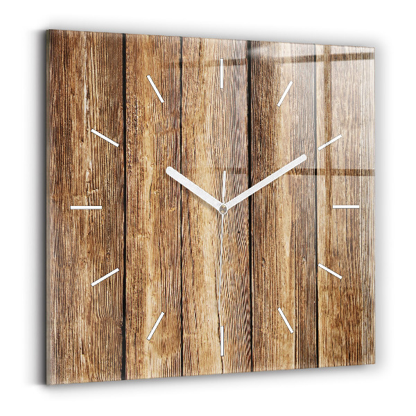 Wanduhr quadratisch Hölzerne Bretter