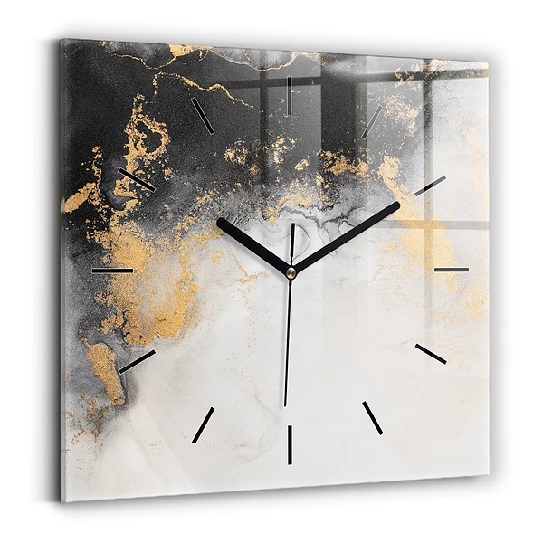 Wanduhr quadratisch Marmor-Kunst