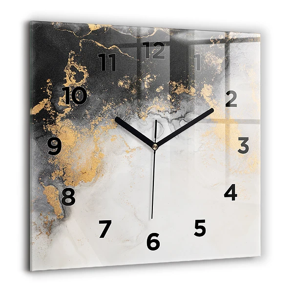 Wanduhr quadratisch Marmor-Kunst