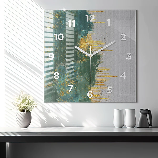Wanduhr quadratisch mit motiv Dekoratives Muster