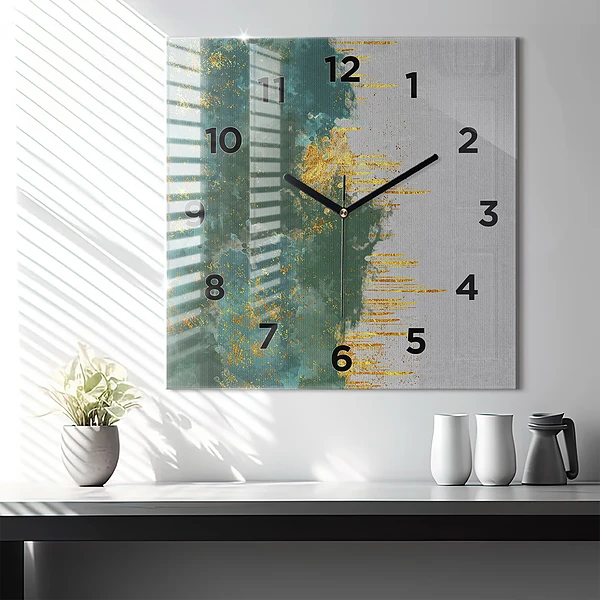 Wanduhr quadratisch mit motiv Dekoratives Muster