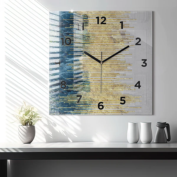 Wanduhr quadratisch mit motiv Dekoratives Muster