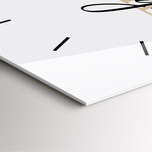 Wanduhr modern quadratisch Familieninschrift