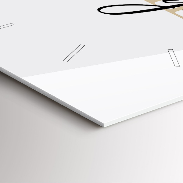 Wanduhr modern quadratisch Familieninschrift