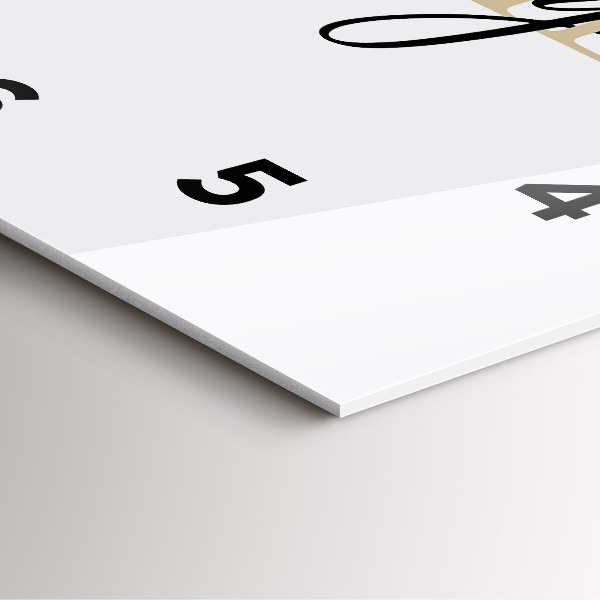 Wanduhr modern quadratisch Familieninschrift