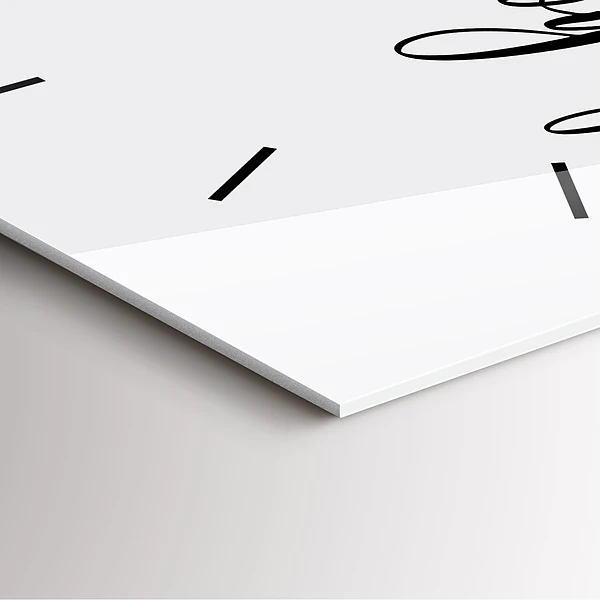 Wanduhr quadratisch Inschrift Bon voyage
