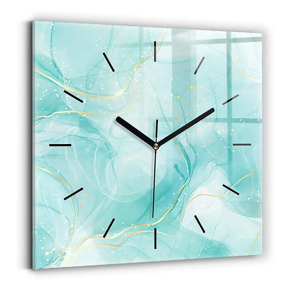 Wanduhr quadratisch mit motiv Abstrakter Marmor