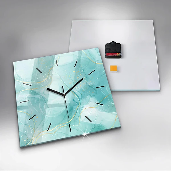 Wanduhr quadratisch mit motiv Abstrakter Marmor