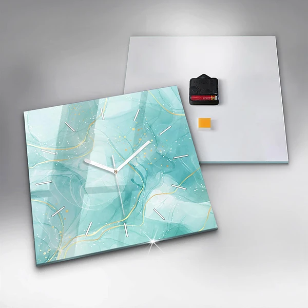 Wanduhr quadratisch mit motiv Abstrakter Marmor