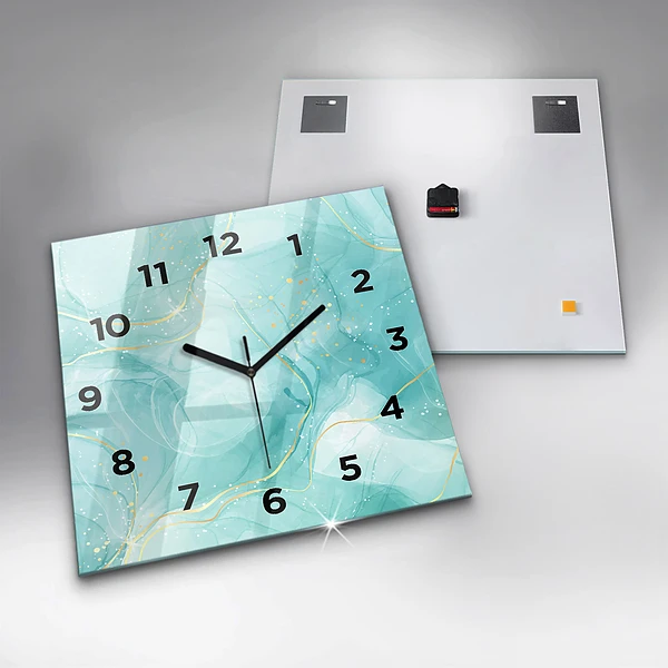 Wanduhr quadratisch mit motiv Abstrakter Marmor