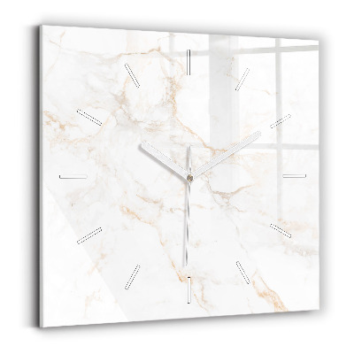Wanduhr quadratisch mit motiv Eleganter Marmor