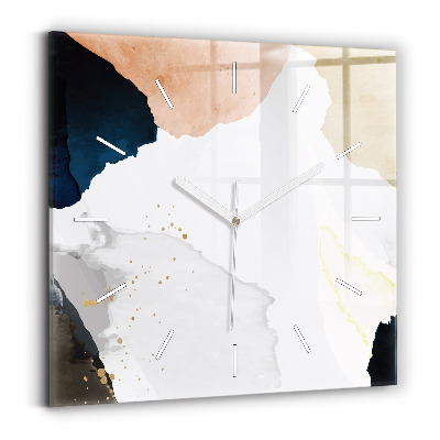 Wanduhr quadratisch Flecken abstrakt