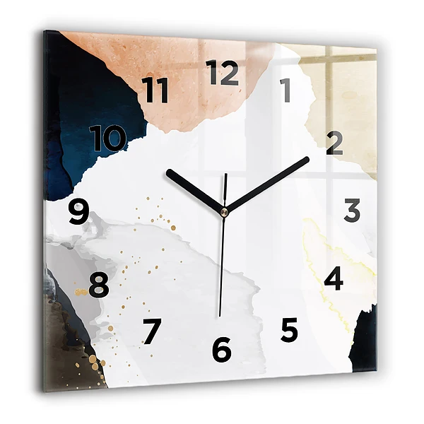 Wanduhr quadratisch Flecken abstrakt
