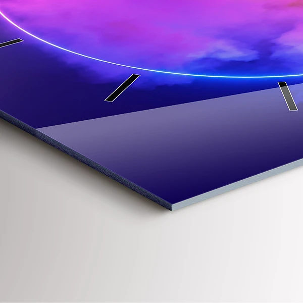 Wanduhr quadratisch 3D Rauch abstrakt