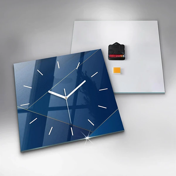 Wanduhr quadratisch Ornamentale Abstraktion