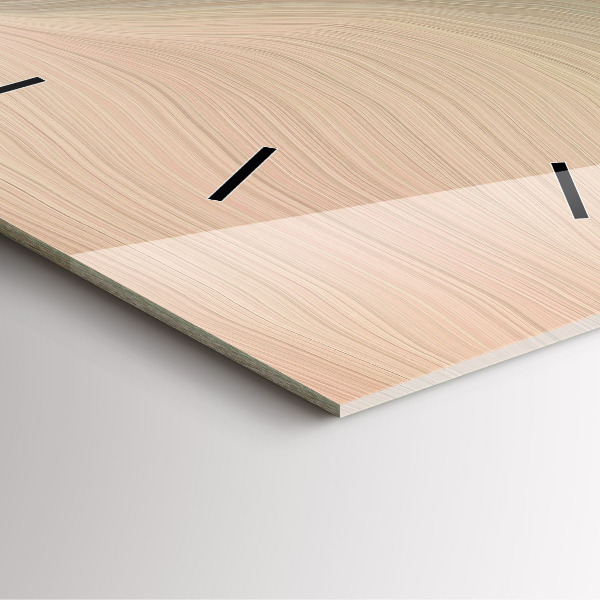 Wanduhr modern quadratisch Abstraktion einer Welle