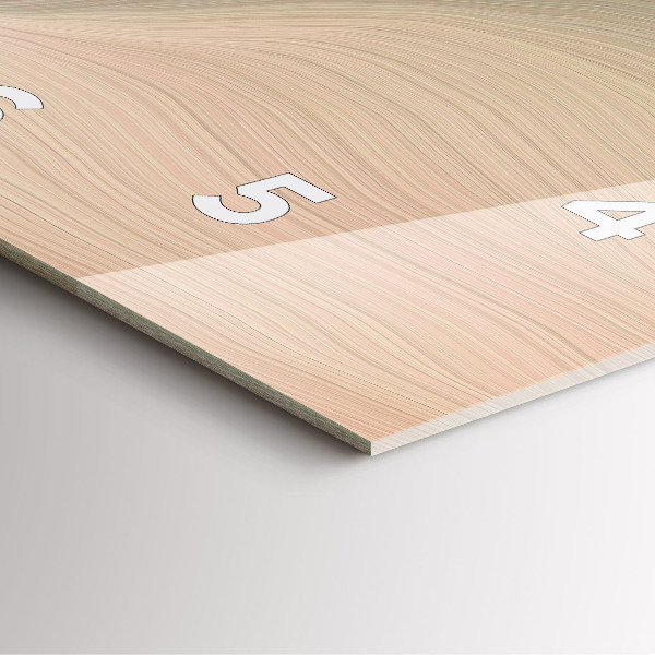 Wanduhr modern quadratisch Abstraktion einer Welle