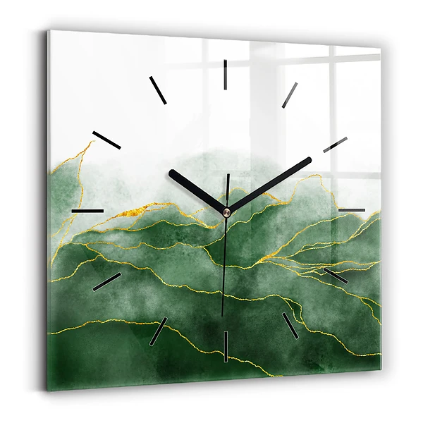 Wanduhr quadratisch mit motiv Abstrakte Blätter