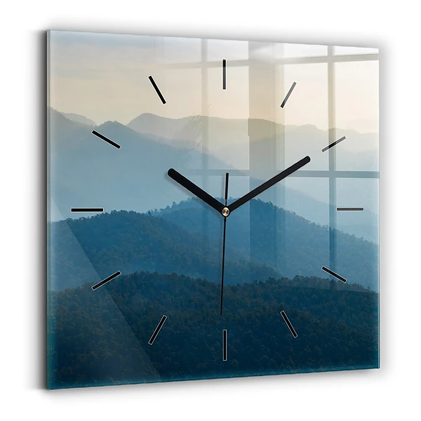 Wanduhr quadratisch mit motiv Abstrakte Landschaft