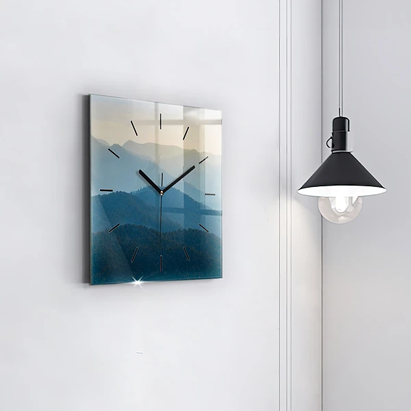 Wanduhr quadratisch mit motiv Abstrakte Landschaft