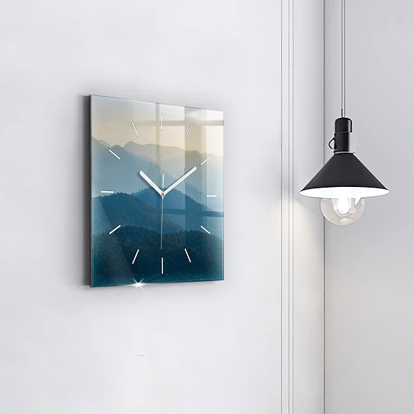 Wanduhr quadratisch mit motiv Abstrakte Landschaft