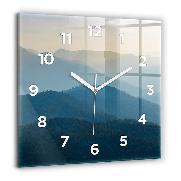 Wanduhr quadratisch mit motiv Abstrakte Landschaft