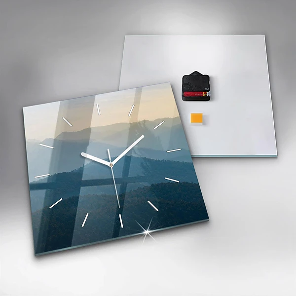 Wanduhr quadratisch mit motiv Abstrakte Landschaft