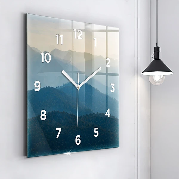 Wanduhr quadratisch mit motiv Abstrakte Landschaft