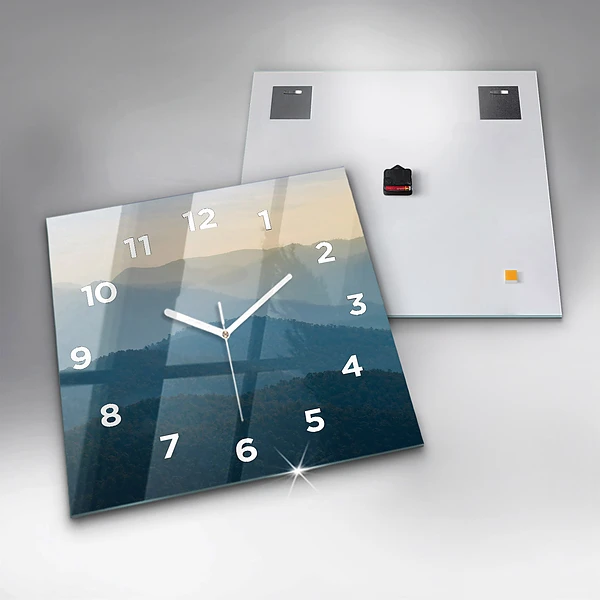 Wanduhr quadratisch mit motiv Abstrakte Landschaft