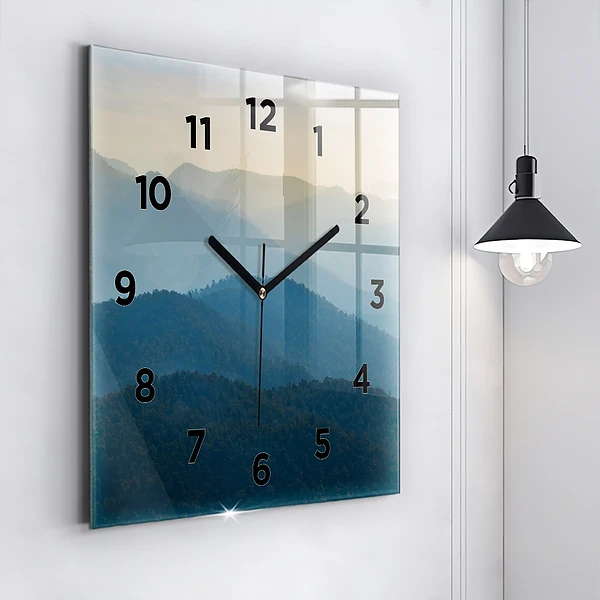 Wanduhr quadratisch mit motiv Abstrakte Landschaft