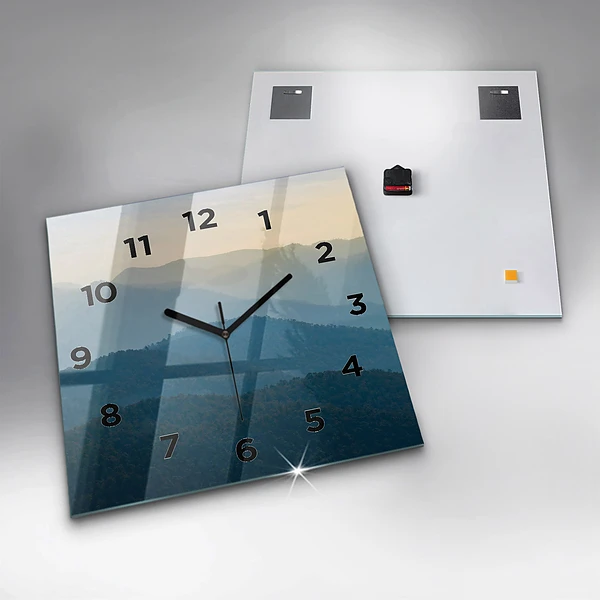 Wanduhr quadratisch mit motiv Abstrakte Landschaft