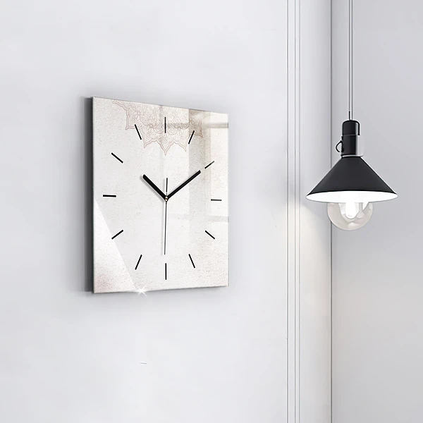 Wanduhr modern quadratisch Dekoratives Muster