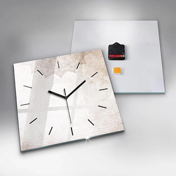 Wanduhr modern quadratisch Dekoratives Muster