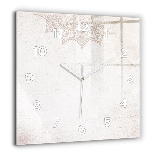 Wanduhr modern quadratisch Dekoratives Muster