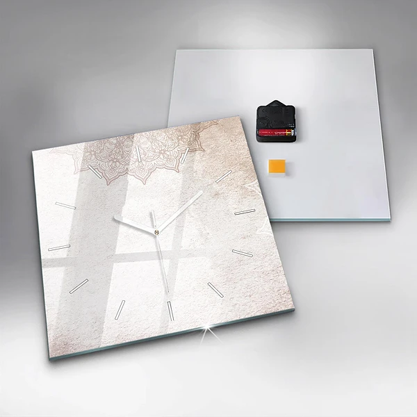 Wanduhr modern quadratisch Dekoratives Muster